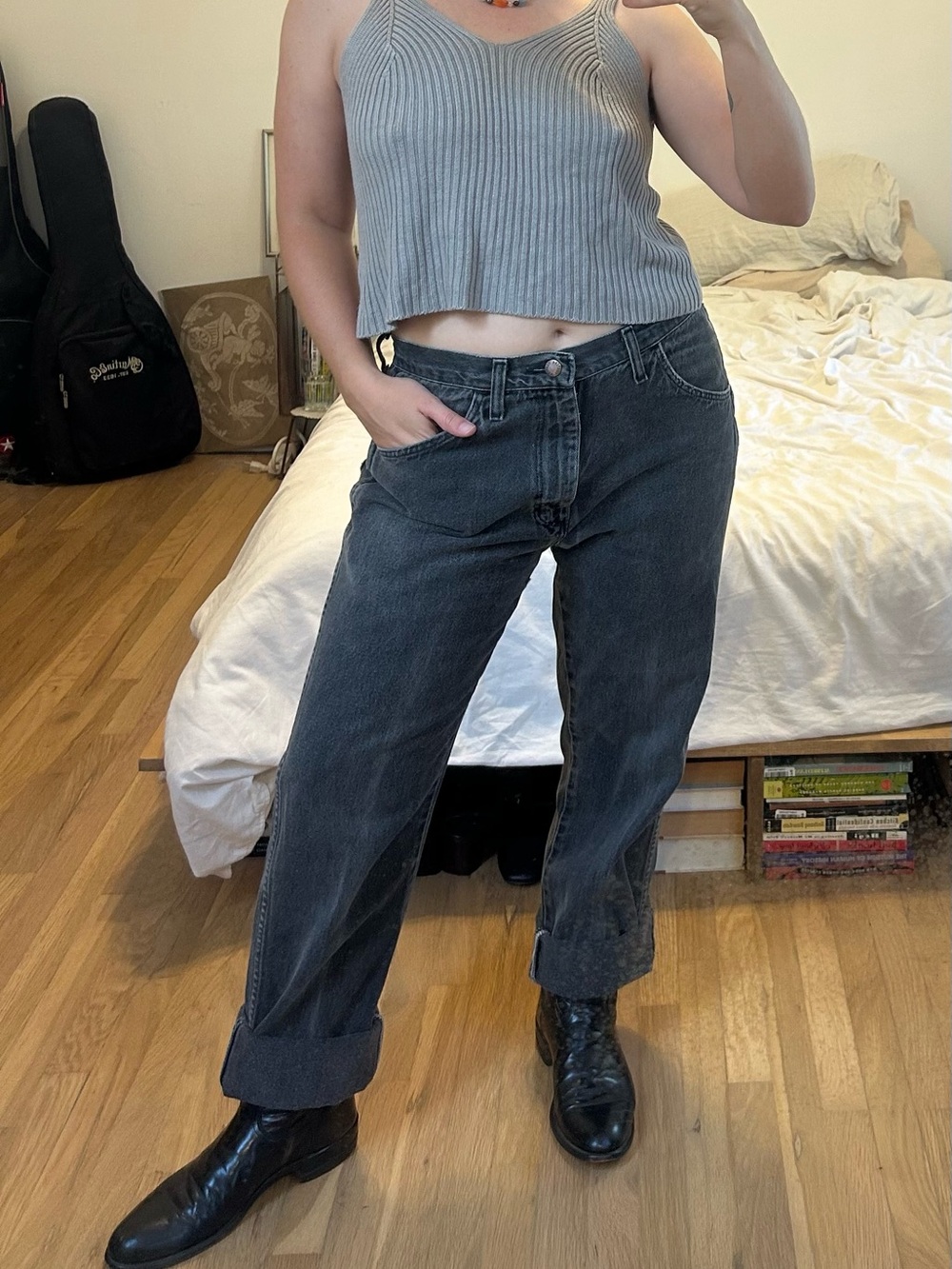 Wrangler Jeans in Washed Black